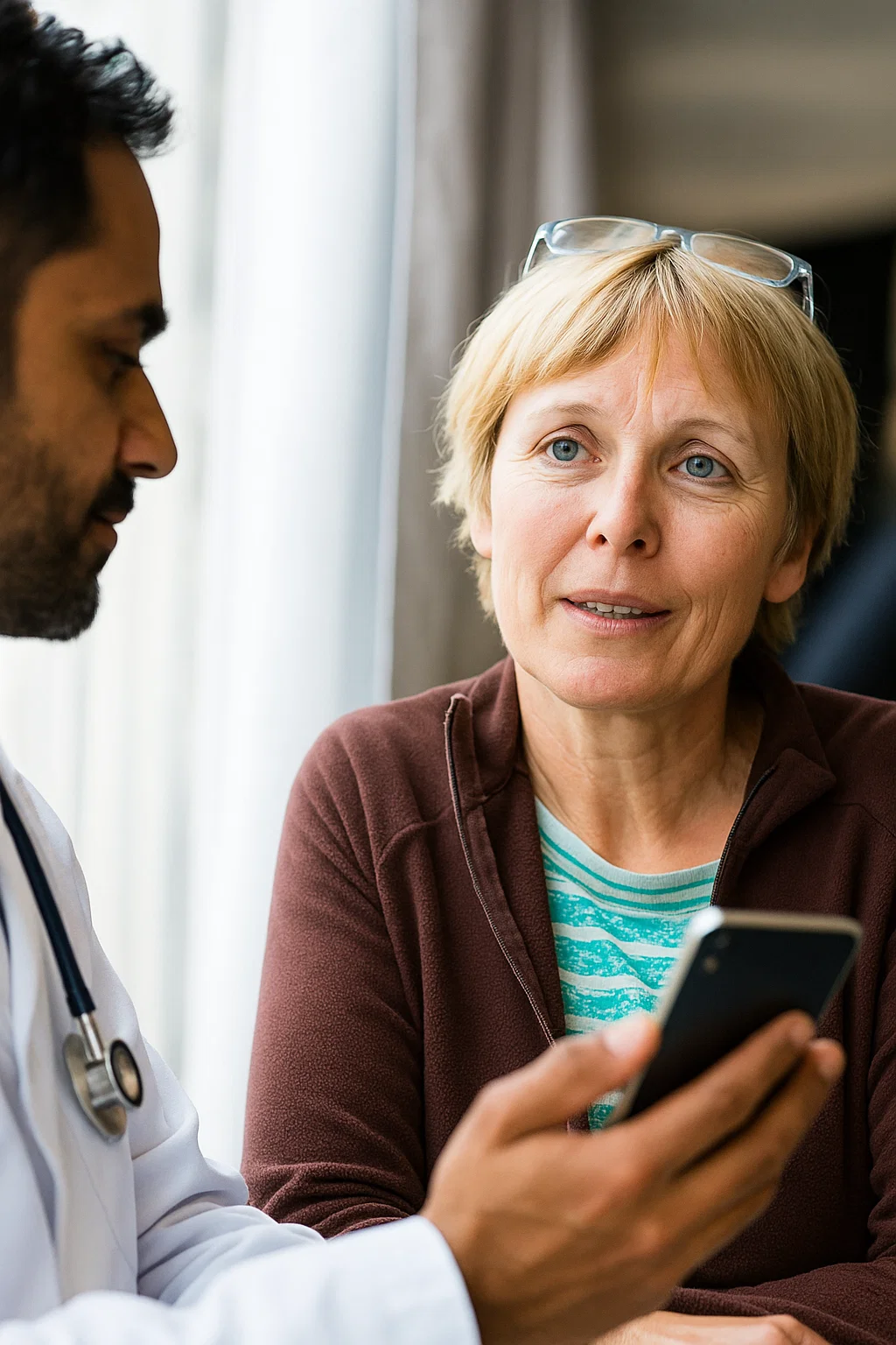 Doctor and patient consultation